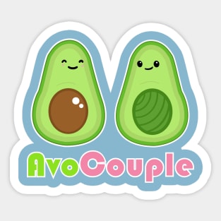 Avocado AvoCouple cute couple Sticker